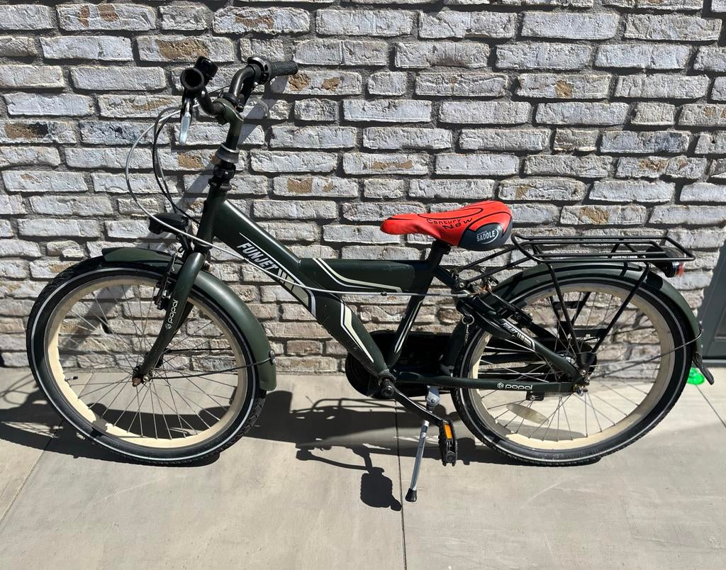 Popal Funjet Kinderfiets - Donkergroen (6-8 jaar), Ophalen, Gebruikt, Terugtraprem, 20 inch of meer