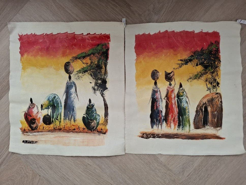 Te koop twee schilderijen, Ophalen