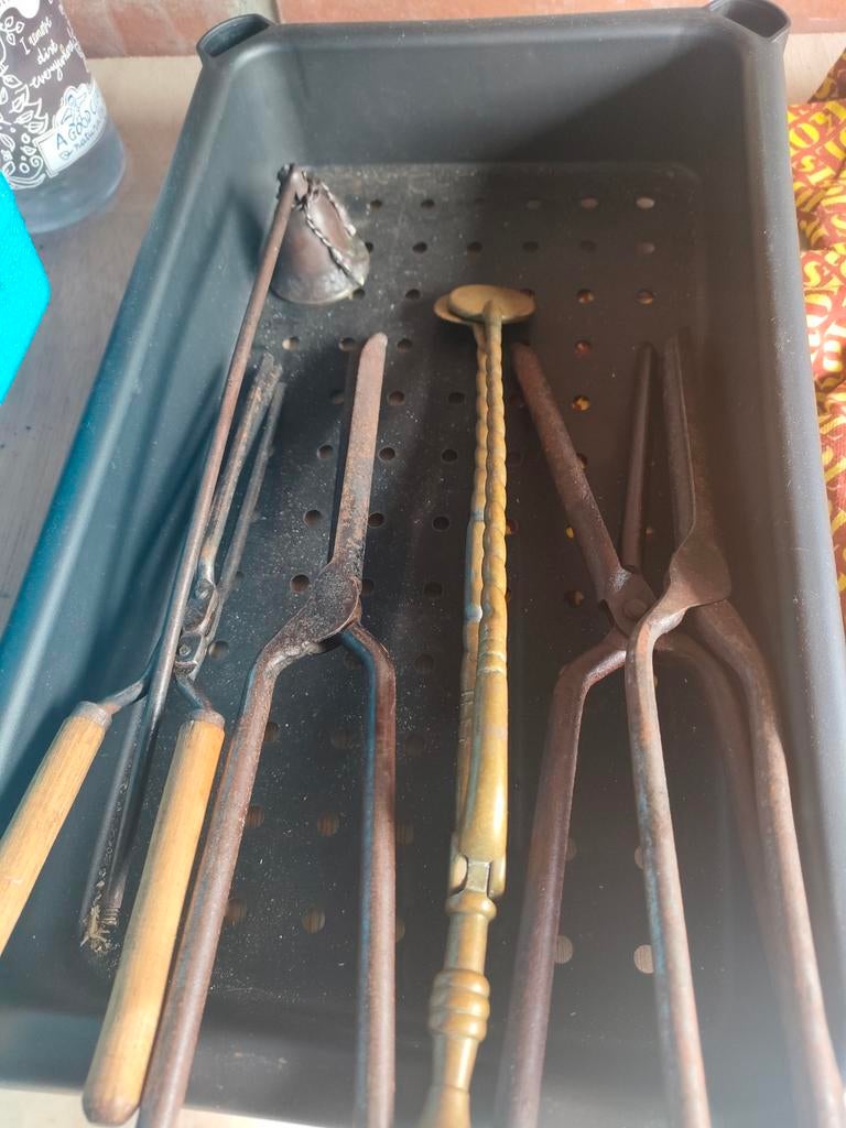 Vier antieke krultang en twee kaarsen Dovers voor alles, Ophalen, Gebruikt, Vulpen, Overige merken