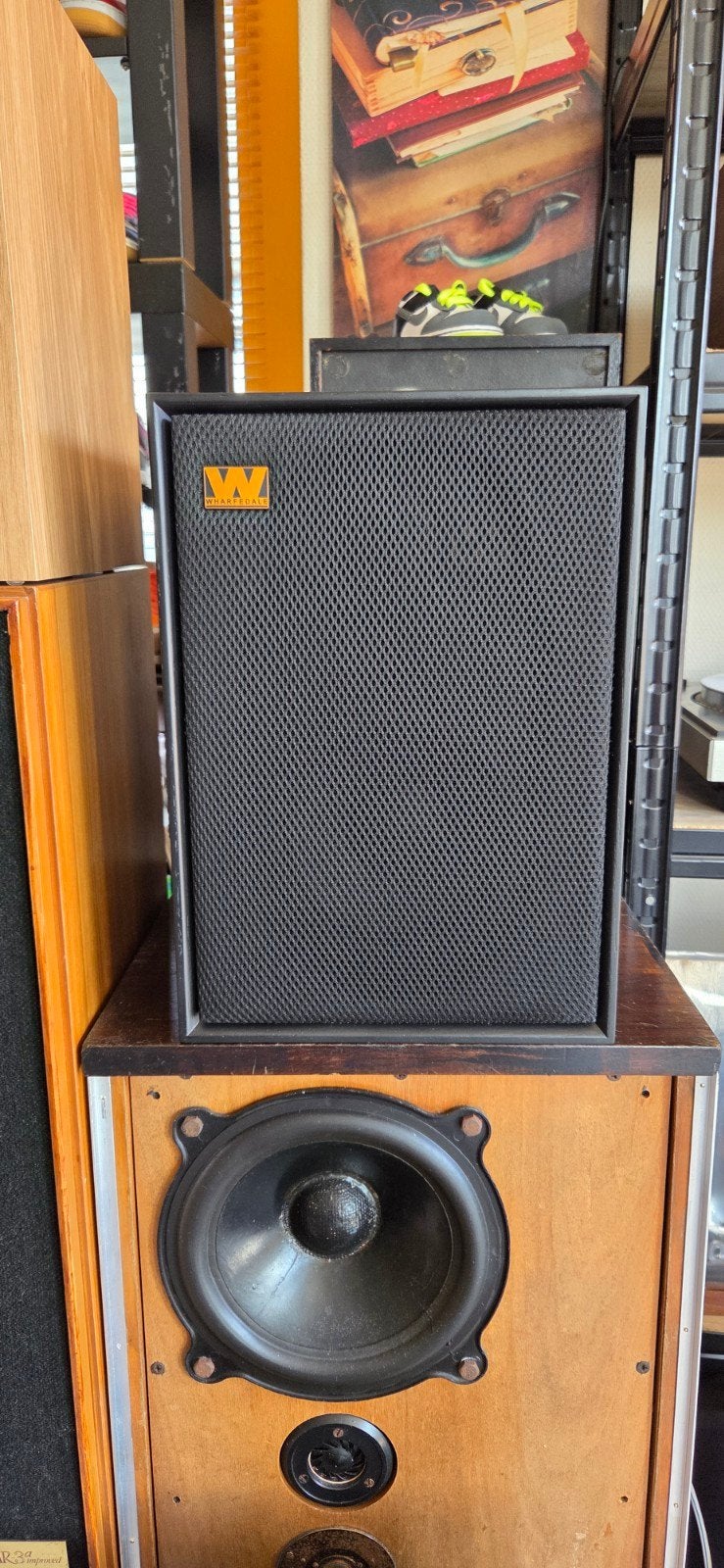 Wharfedale Denton 85th Anniversary – Zwart, Zo goed als nieuw, Basreflex, Boekenplank luidspreker, Ophalen