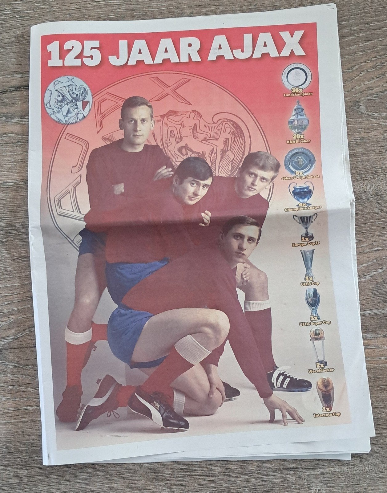 Ajax 125 Jaar Krant - Jubileumeditie, Ophalen of Verzenden, Gebruikt, Ajax, Boek of Tijdschrift