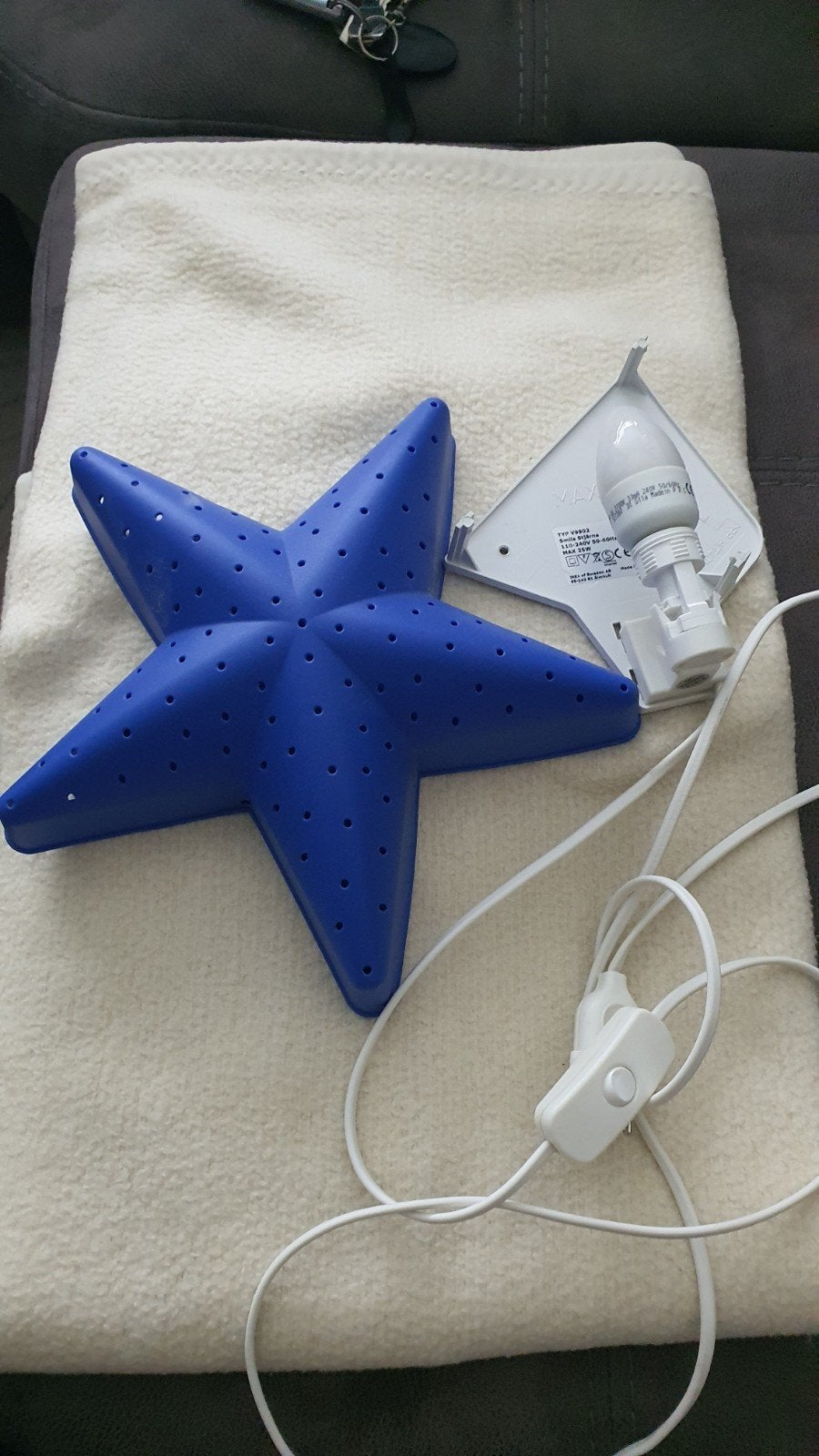IKEA SMILA STJÄRNA wandlamp blauw ster, Ophalen of Verzenden