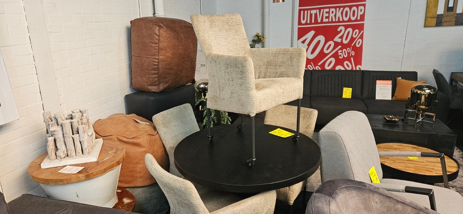 Stoel L'ancora collectie type SUSKE Teddy stof Nieuw, Ophalen, Overige kleuren, Nieuw, Vier