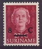 Suriname NVPH nr 330 postfris Hulpuitgifte 1958, Ophalen of Verzenden, Postfris