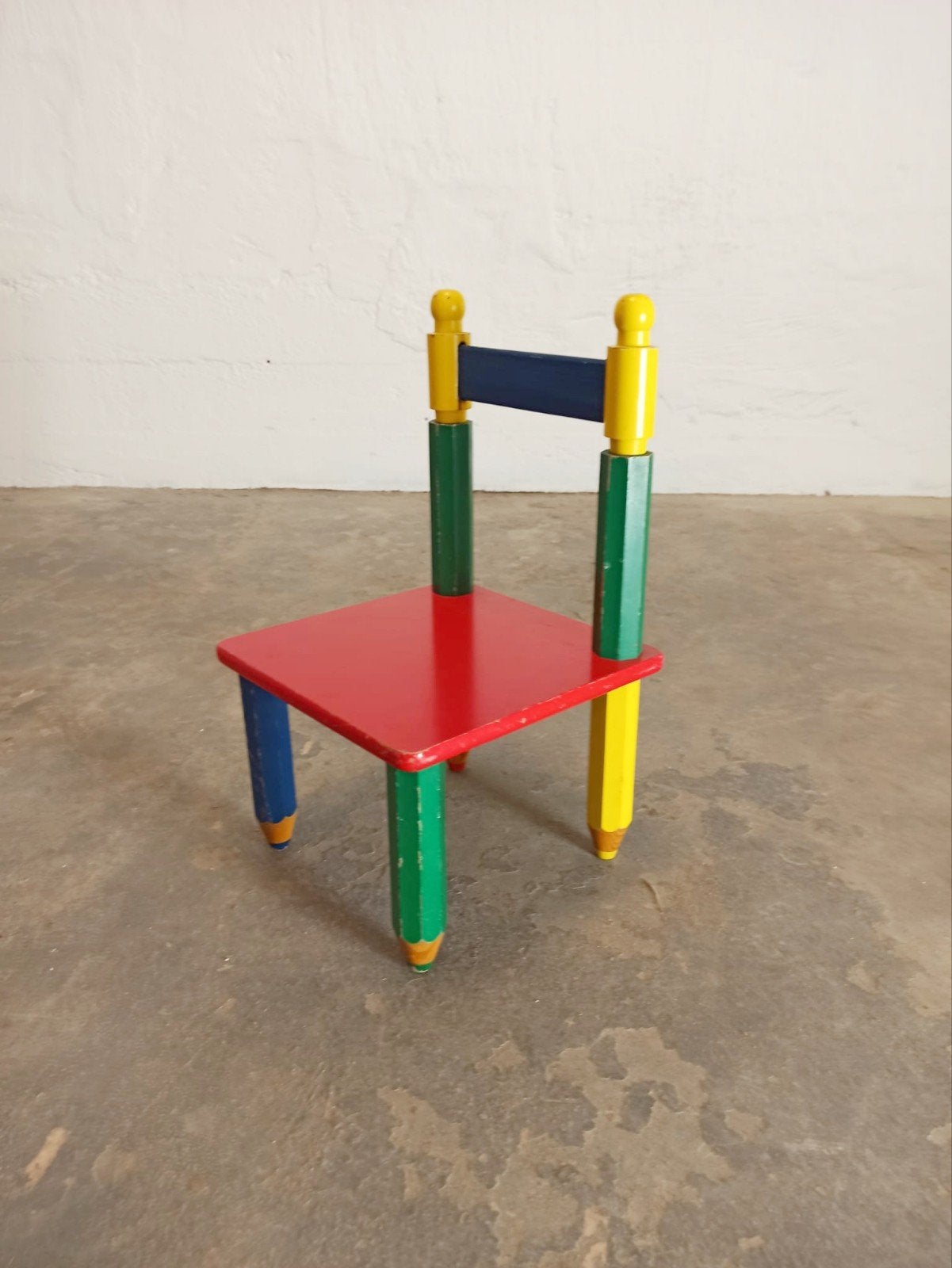 Vintage Pierre Sala potlod kinderstoel, Kinderen en Baby's, Kinderkamer | Tafels en Stoelen, Ophalen, Tweedehands, Tweedehands