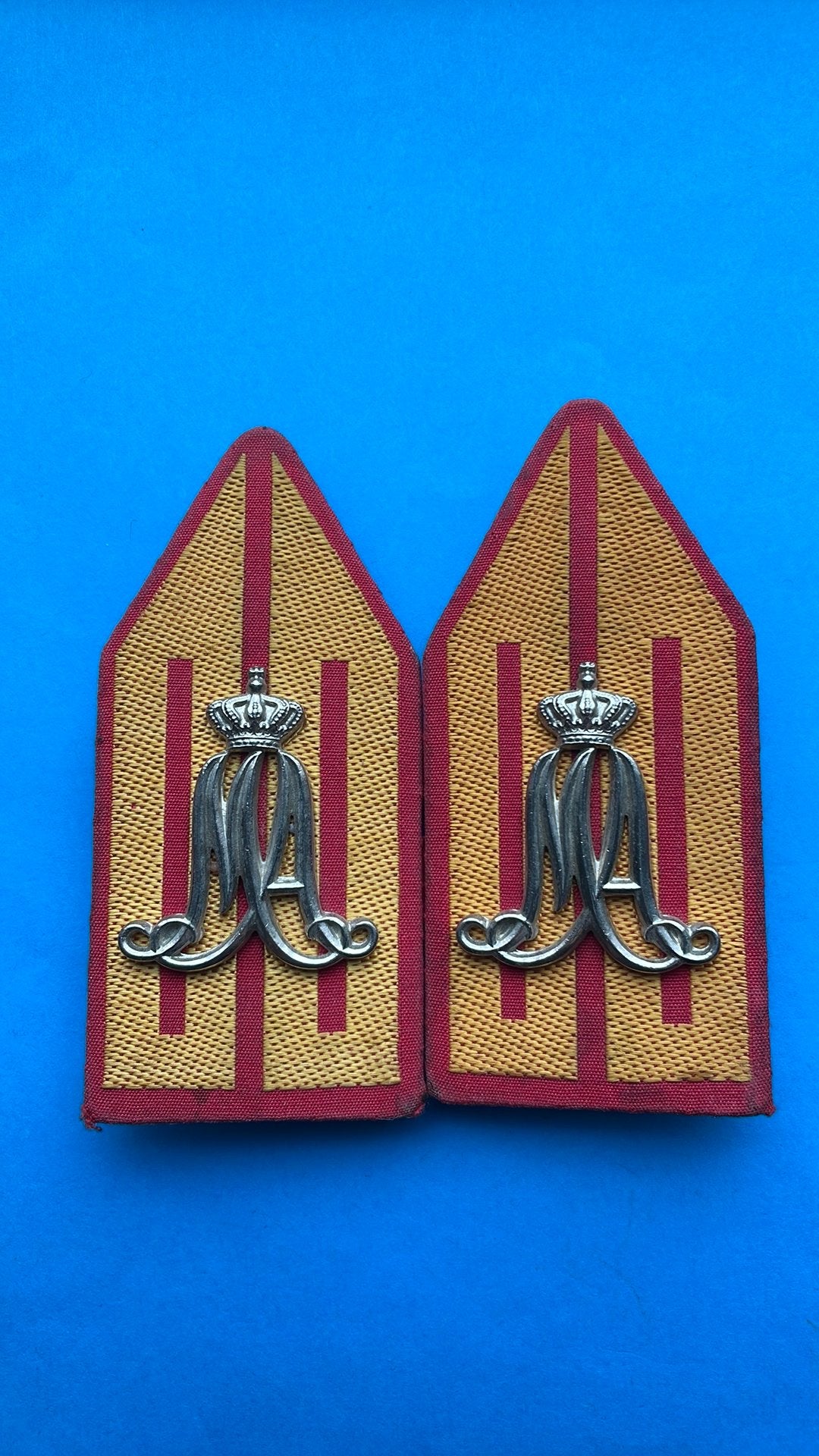 Kraagspiegels KMA 1972, Verzamelen, Militaria | Algemeen, Ophalen of Verzenden, Landmacht, Nederland, Embleem of Badge