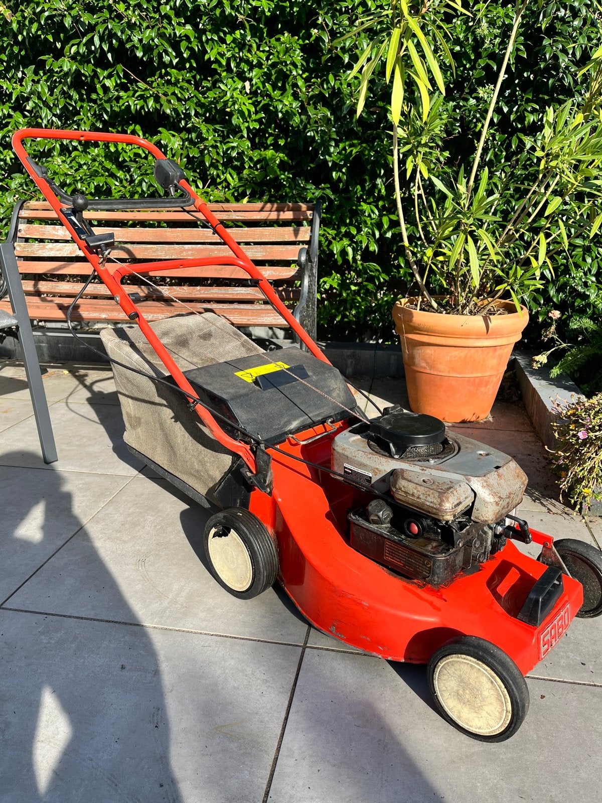 Sabo Benzine Grasmaaier, Ophalen, Cirkelmaaier, Gebruikt, 40 t/m 49 cm
