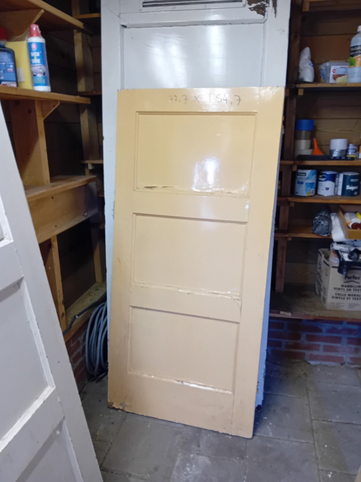 Oude paneeldeur, kastformaat, Ophalen, Gebruikt, Binnendeur, 200 tot 215 cm