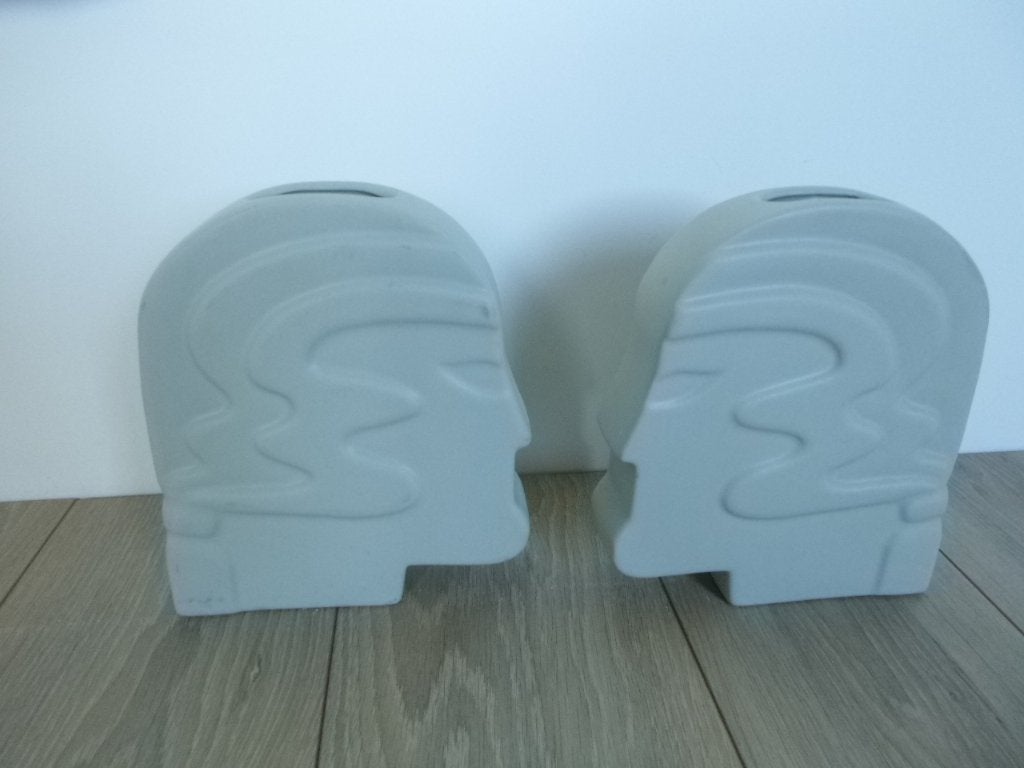 2x vaas hoofd/gezicht Face, Coco Maison,  in nette staat, Huis en Inrichting, Ophalen of Verzenden, Zo goed als nieuw, Overige kleuren