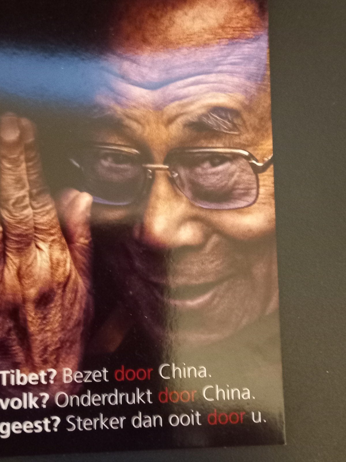 Kaart Dalai Lama., Verzenden