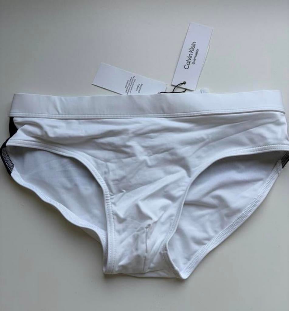 Zwembroek Calvin Klein Nieuw, Verzenden, Maat 48/50 (M), Wit, Zwemslip