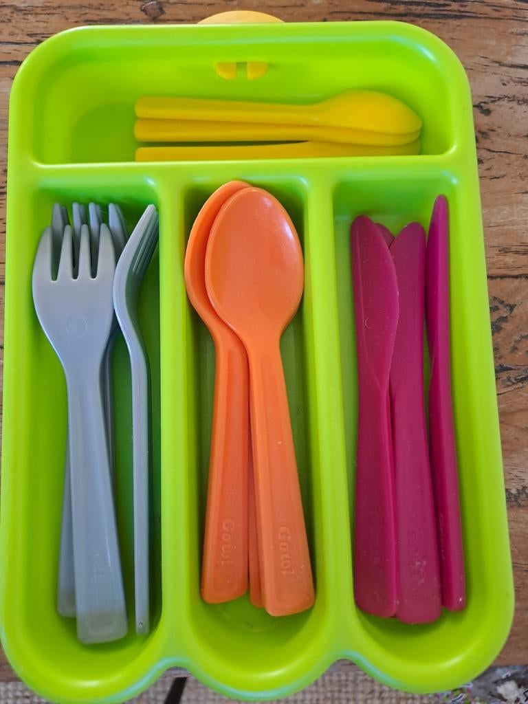 Gowi Speelbestek - Kleurrijke Bestekset voor Kinderen, Ophalen of Verzenden, Gebruikt, Kunststof