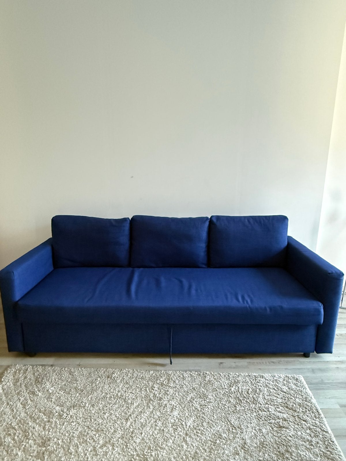 Ikea FRIHETEN 3-zits slaapbank - Blauw, Huis en Inrichting, Ophalen, Gebruikt, Blauw, Tweepersoons