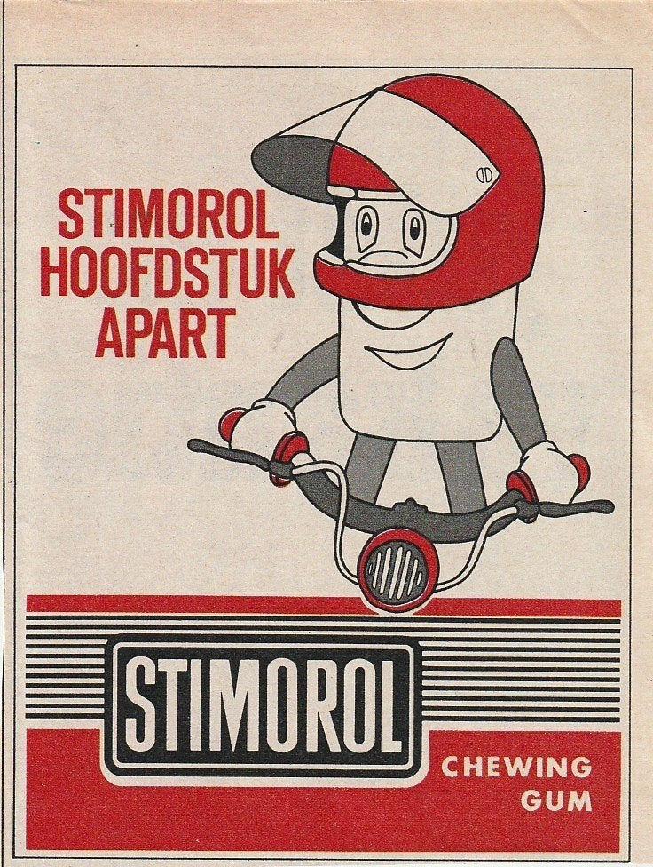 Retro reclame 1977 Stimorol kauwgum 'n hoofdstuk apart, Verzenden, Overige typen