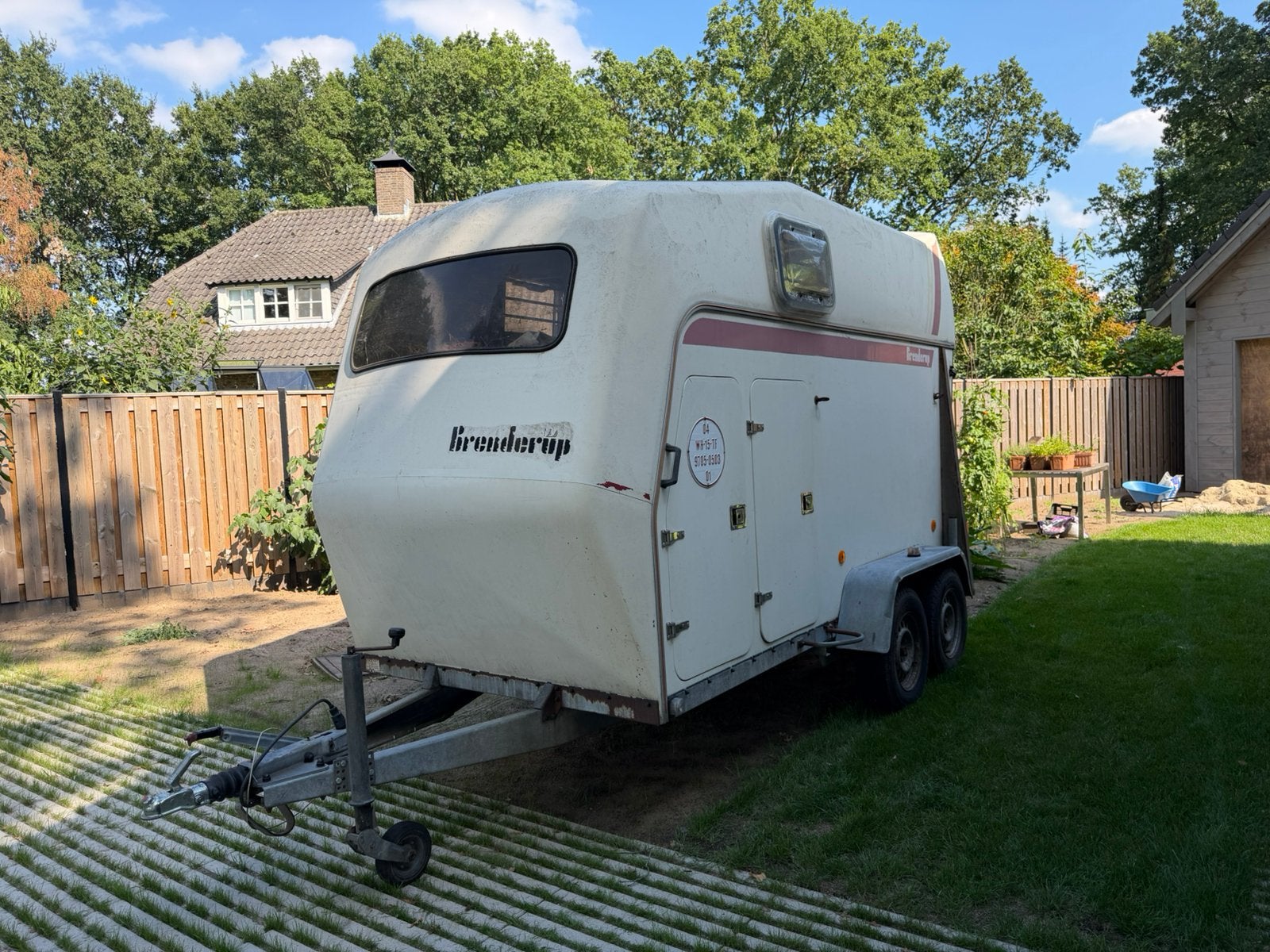 Brenderup 2-paards trailer, Dieren en Toebehoren, Ophalen, Gebruikt, Polyester, 2-paards trailer
