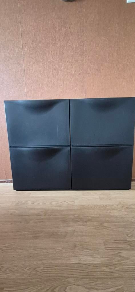 4x IKEA TRONES schoenenkasten/opbergers zwart, Ophalen of Verzenden, Gebruikt, Modern, functioneel