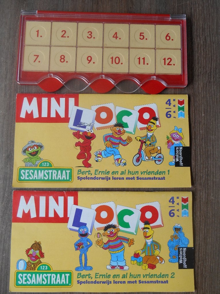 Miniloco setje Sesamstraat met 2 boekjes mini loco, Ophalen of Verzenden, Gebruikt