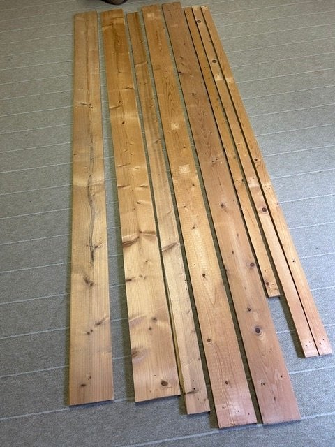 Planken/Latten, Doe-het-zelf en Verbouw, Hout en Planken, Ophalen, Gebruikt, Minder dan 25 mm, Plank
