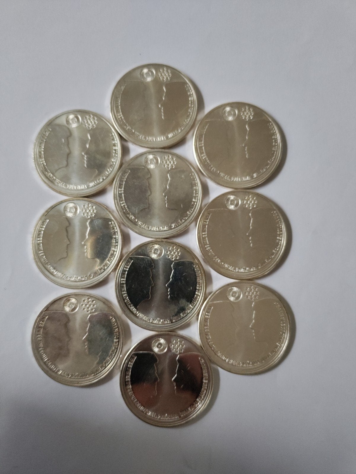 Set 10x Zilveren €10 Munt (178 gr) Willem-Alexander & Máxima, Postzegels en Munten, Setje, Koningin Beatrix, Zilver, Overige waardes