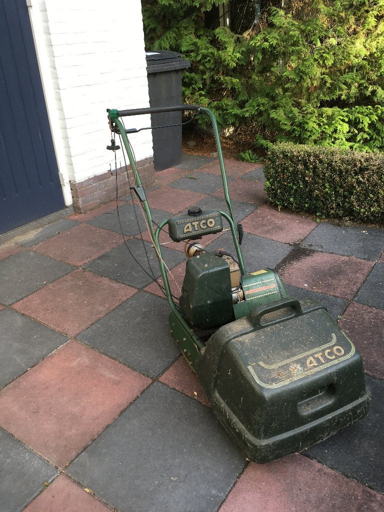 ATCO grasmaaier, Tuin en Terras, Gebruikt, Opvangbak, Benzine-grasmaaier, 40 t/m 49 cm