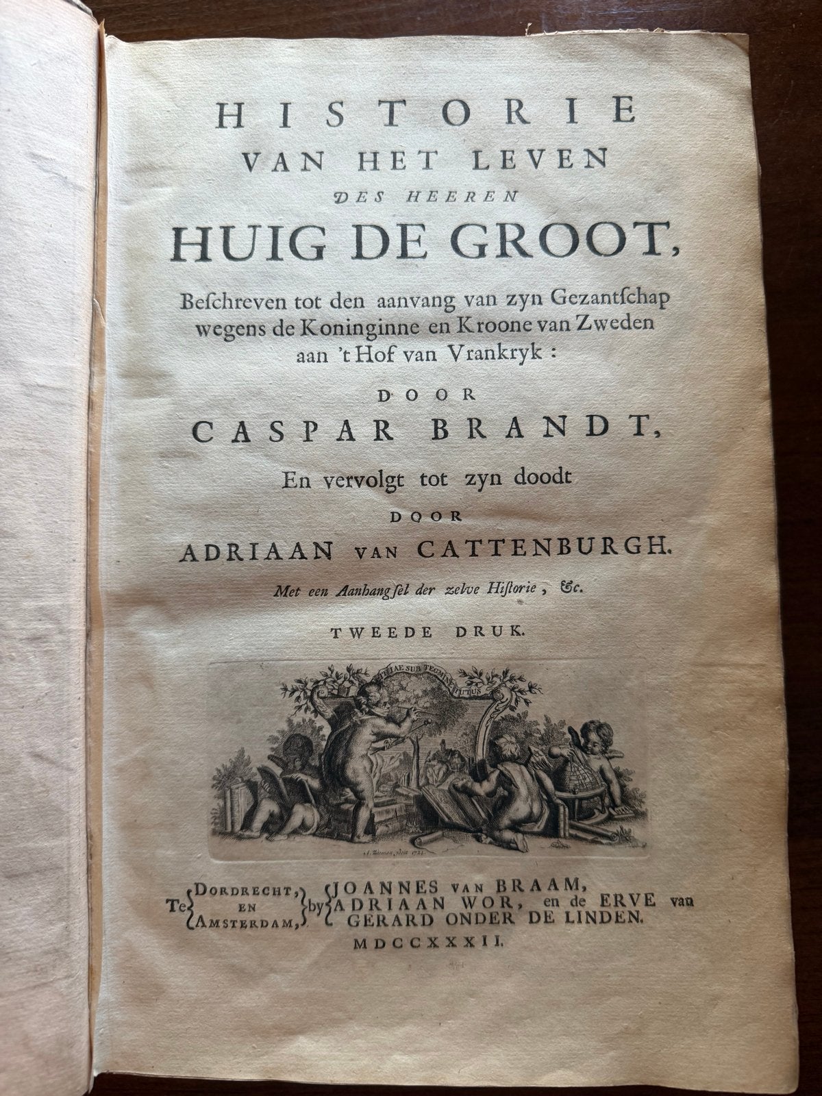 Historie van het Leven des Heeren Huig de Groot (1732), Antiek en Kunst, Ophalen of Verzenden