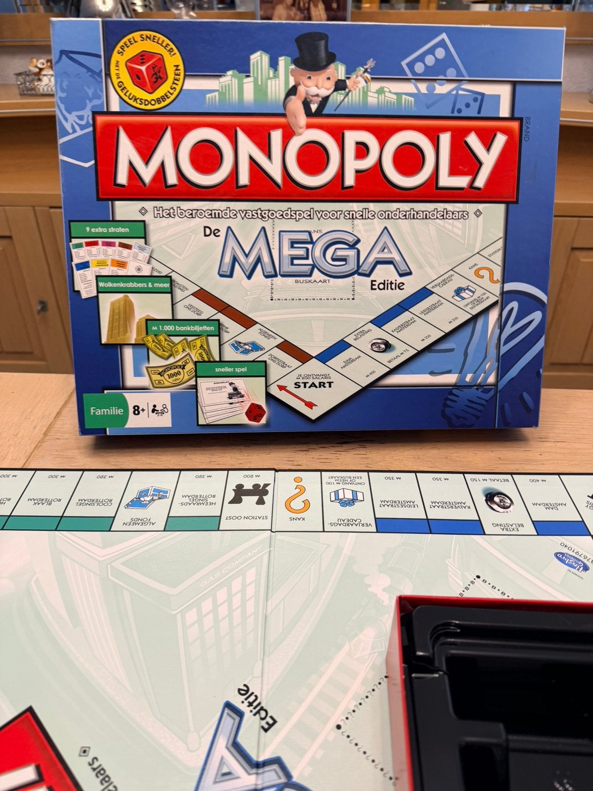 Monopoly mega editie zgan, Verzenden, Zo goed als nieuw