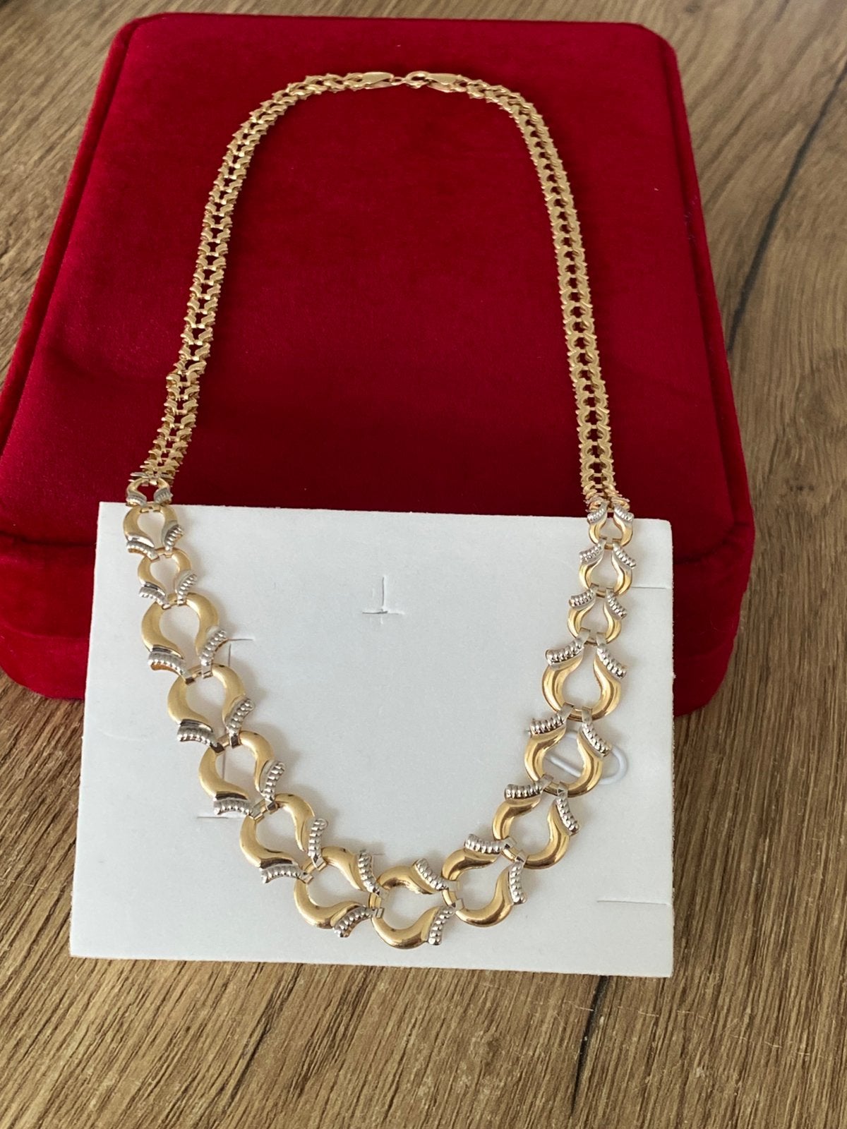 14 karaat(585) gouden ketting, wit en geel goud, Ophalen of Verzenden, Nieuw, Goud, Goud