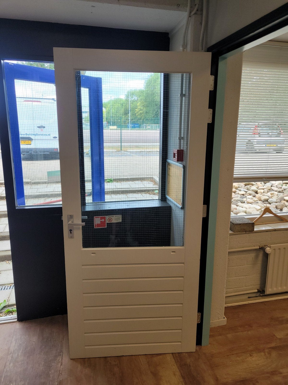 Mooie hardhouten deur 930x2085mm met scharnieren en beslag, Gebruikt, 80 tot 100 cm, 215 cm of meer, Ophalen of Verzenden