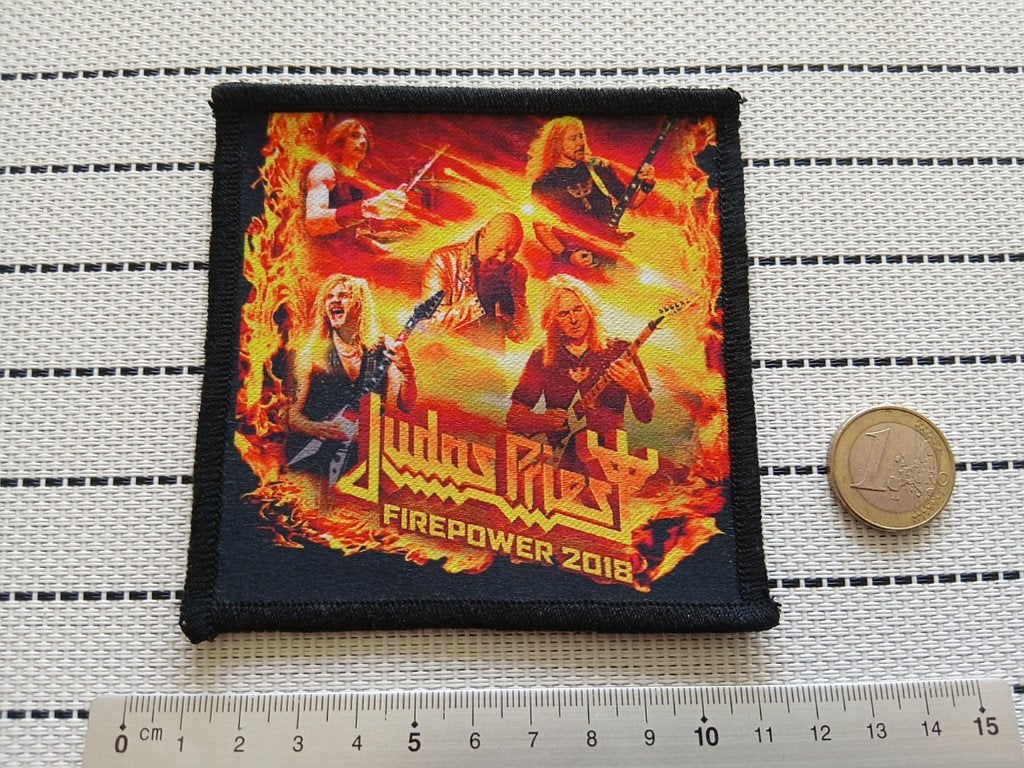 Judas Priest leuke firepower 2018 printed patch j47 metal, Verzenden, Nieuw, Kleding