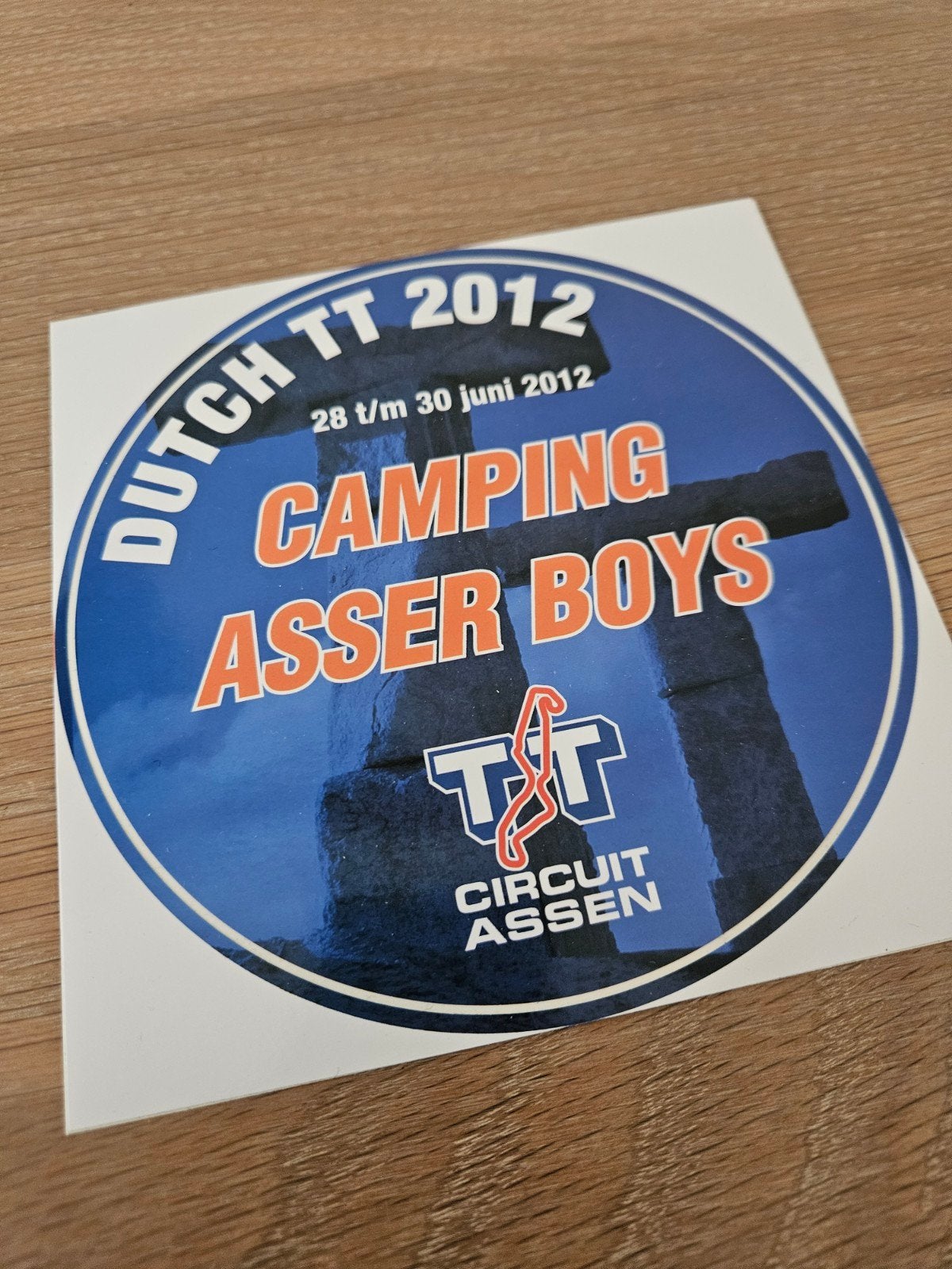 TT Assen Camping sticker, Ophalen of Verzenden