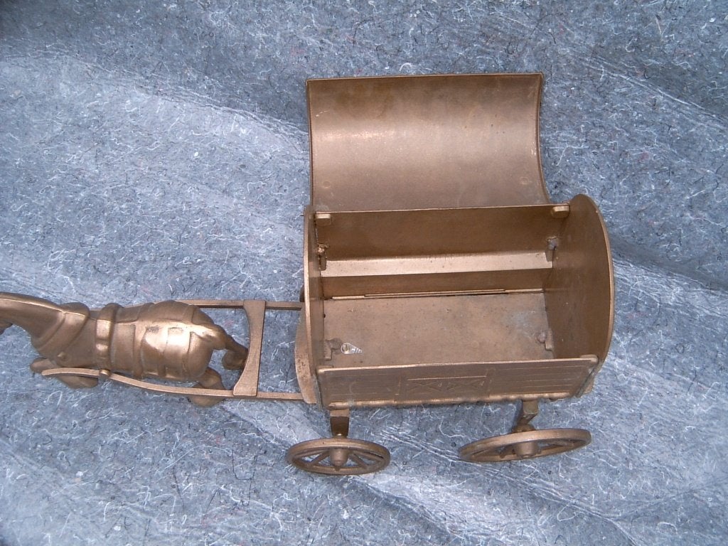 woonwagen met paard koper messing, Ophalen of Verzenden