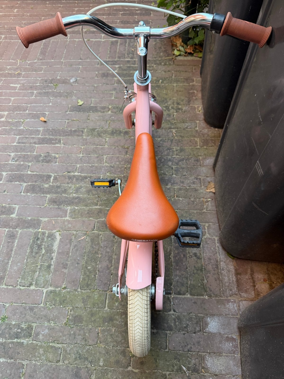 Roze kinderfiets, Fietsen en Brommers, Fietsen | Kinderfietsjes, Ophalen of Verzenden, Gebruikt, Terugtraprem, Minder dan 16 inch