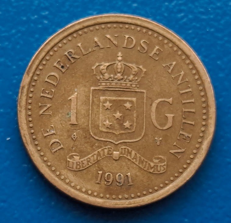 Nederlandse Antillen 1 gulden - 1991, Verzenden, Koningin Beatrix, 1 gulden, Losse munt