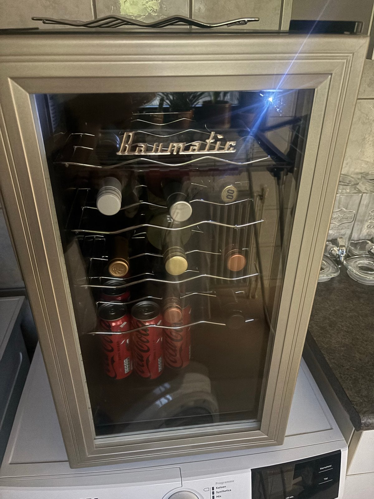 Wijnkoelkasten TE HUUR - 10/15 flessen, Ophalen, Minder dan 85 cm, Minder dan 75 liter, Zonder vriesvak