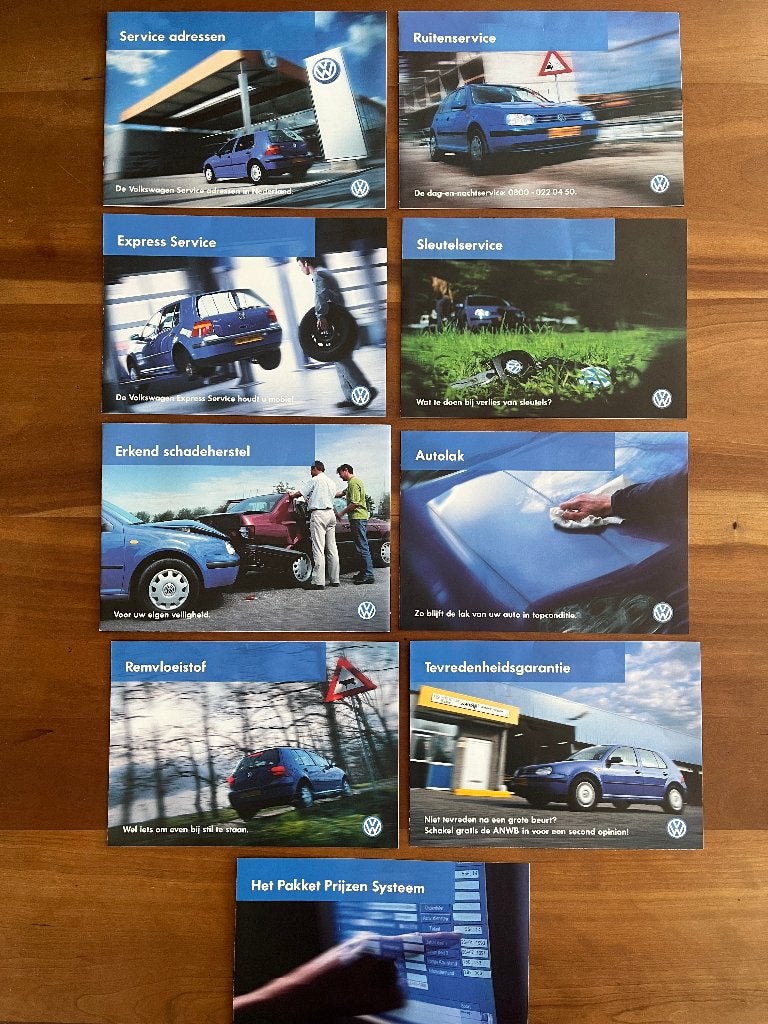 Lot 9 boekjes van VW over diverse service gerichte zaken, Ophalen of Verzenden, Algemeen