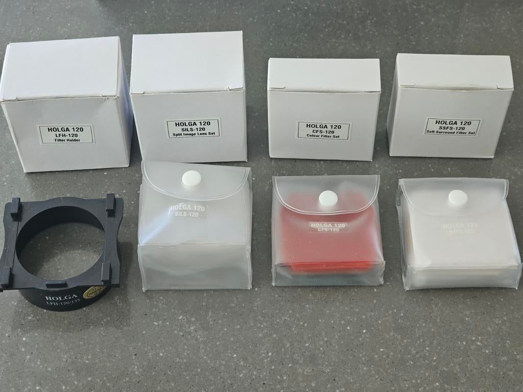 Holga 120 Filter Set met Houder en Diverse Filters, Audio, Tv en Foto, Fotografie | Filters, Overige merken, Overige typen, Nieuw