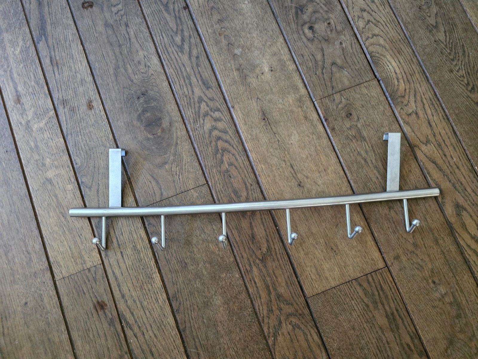 Metalen wandkapstok met 6 haken, Wandkapstok, Gebruikt, Ophalen of Verzenden, Minder dan 100 cm