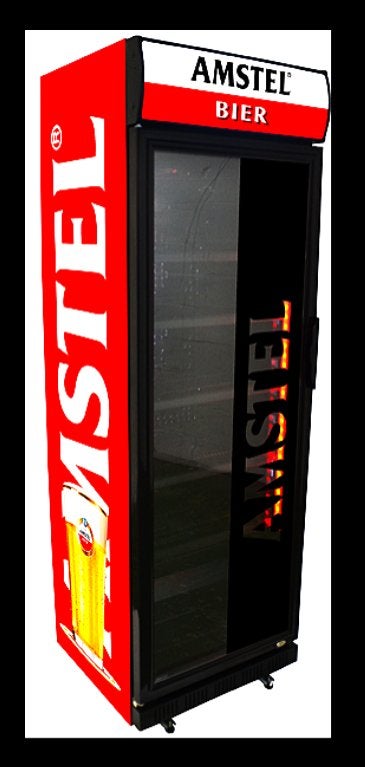 11x Amstel Bier koelkast met reclame De Kornschuur, Witgoed en Apparatuur, Zonder vriesvak, 200 liter of meer, 60 cm of meer, Nieuw