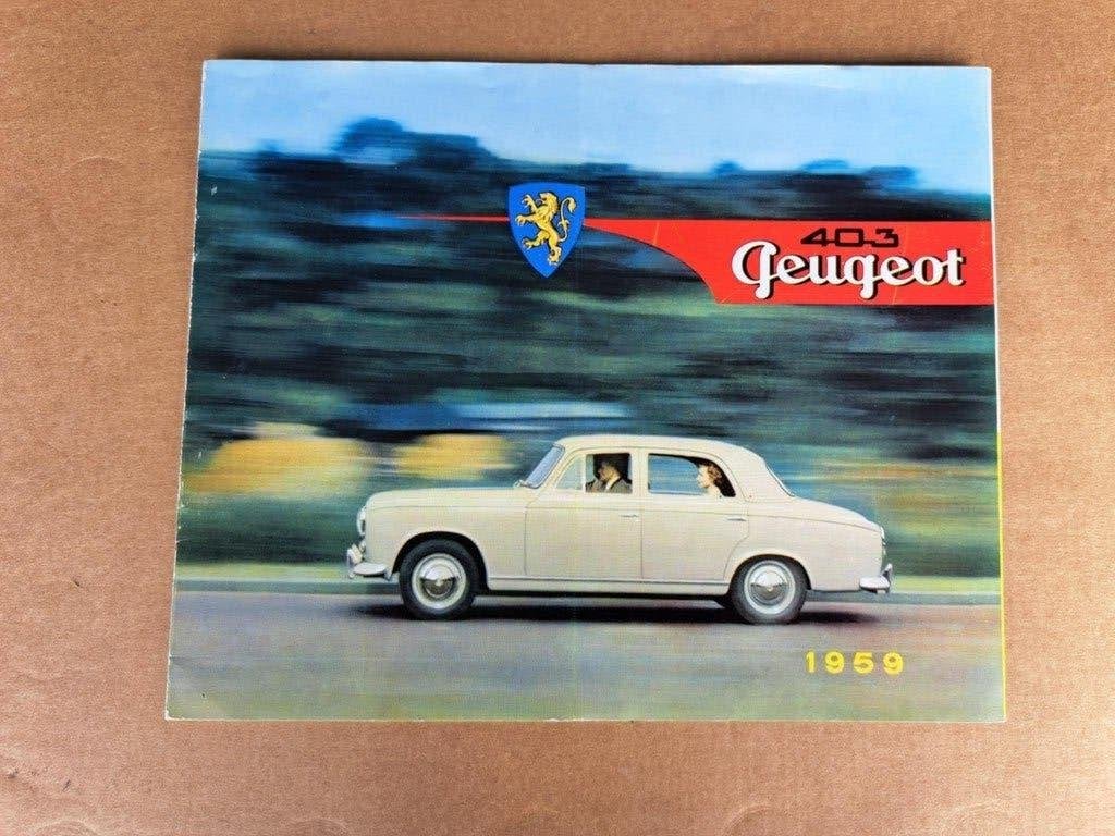 Peugeot 403 brochure / folder 1959, Ophalen of Verzenden, Zo goed als nieuw, Peugeot