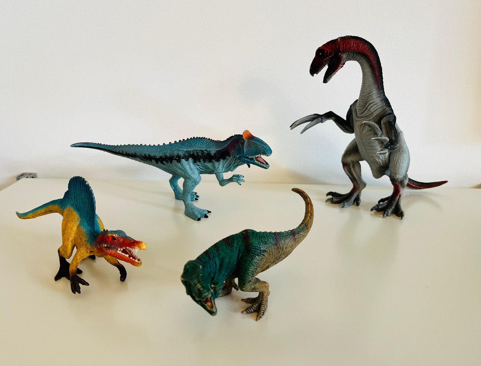 Schleich dino’s 4 stuks, Ophalen of Verzenden, Zo goed als nieuw, Reptiel of Amfibie, Beeldje of Figuurtje