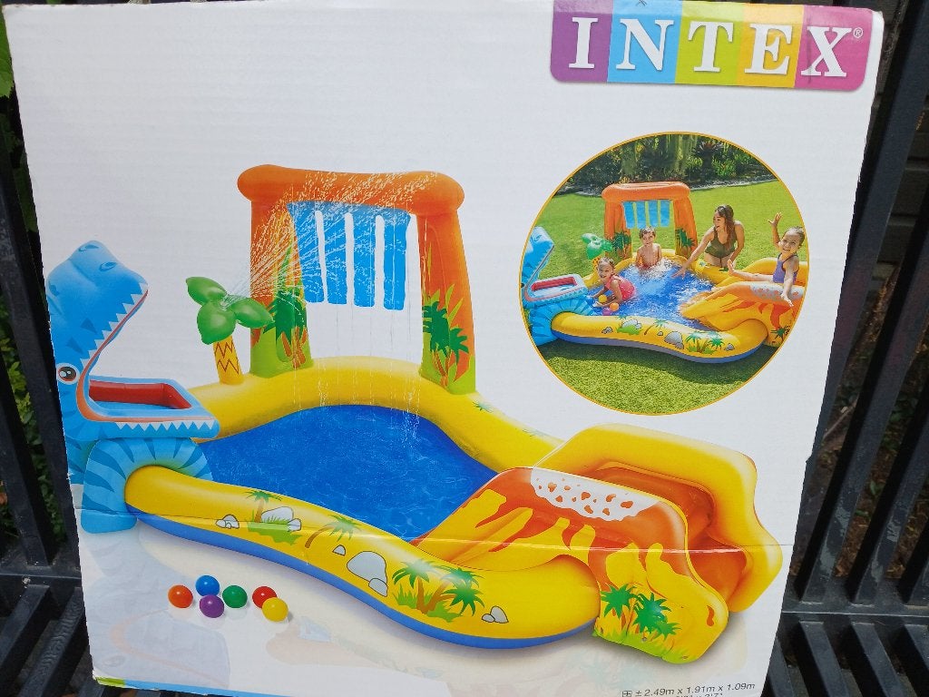 Opblaas zwembad met toebehoren compleet!, Ophalen, Minder dan 80 cm, Opblaaszwembad, Rechthoekig