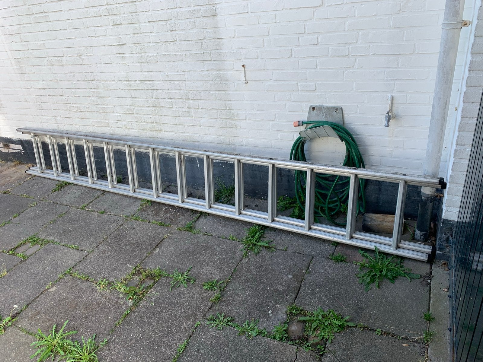 Stevige aluminium ladder, lange uitvoering, Ophalen, Gebruikt, Ladder, 4 meter of meer