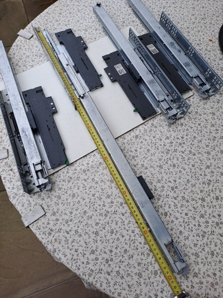 te koop 2 sets soft close lade rail   van gross  nieuw, Nieuw, Minder dan 100 cm, 25 tot 50 cm, 50 tot 100 cm