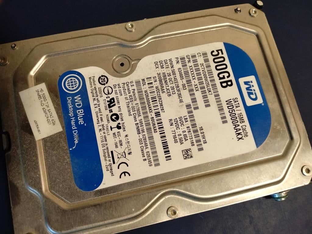 Harde schijf 500 gb, Ophalen, Intern, 500 gb, HDD