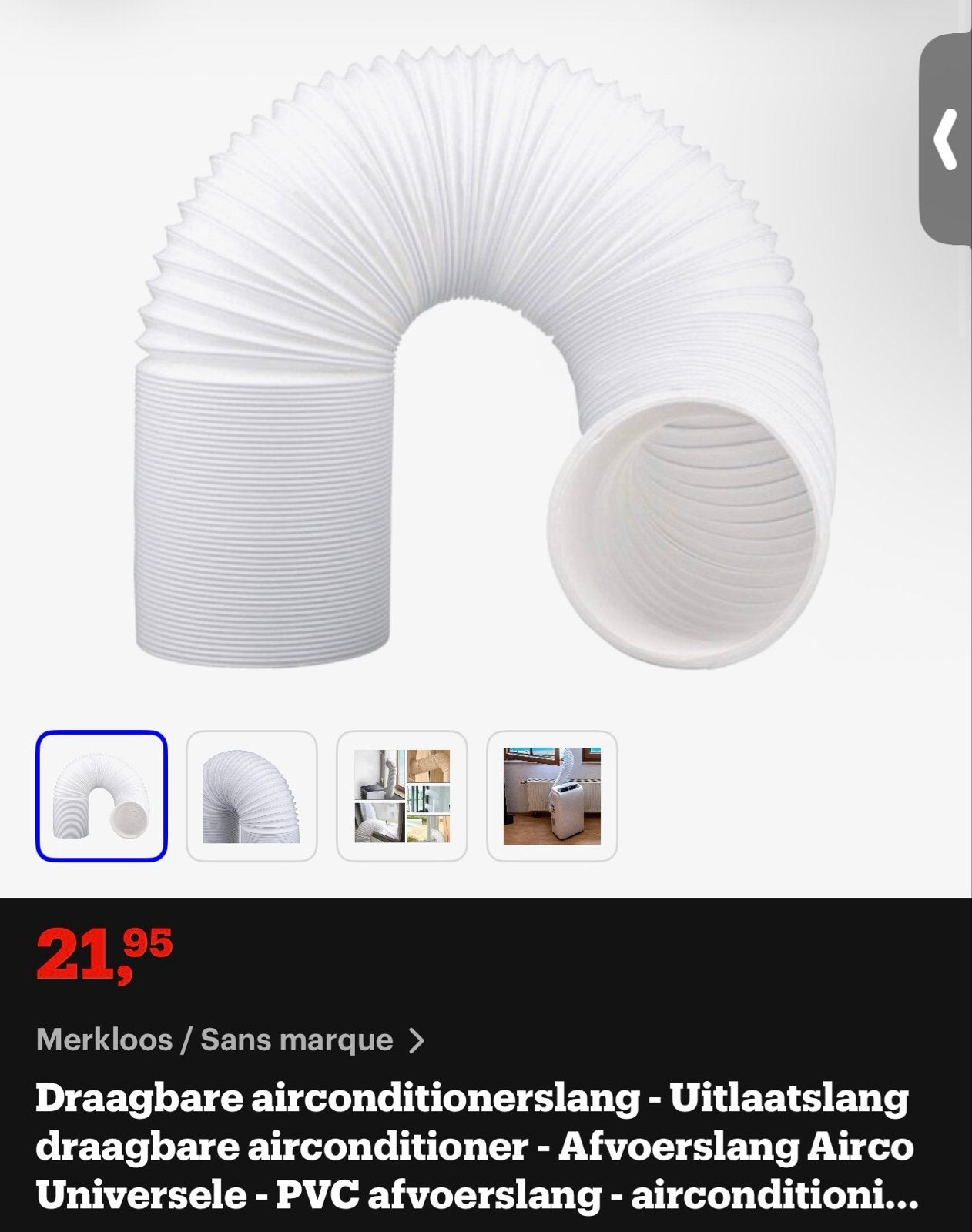 Universele PVC Afvoerslang voor Mobiele Airco, Minder dan 60 m³, Nieuw, 3 snelheden of meer, Ophalen of Verzenden