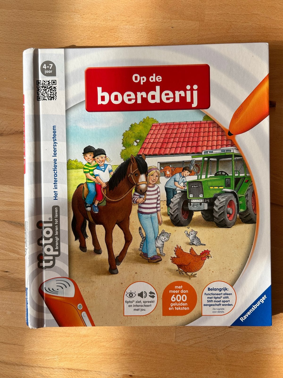 Tiptoi boek 'Op de boerderij' - Interactief leren, Ophalen of Verzenden, Zo goed als nieuw, Ontdekken, Met geluid