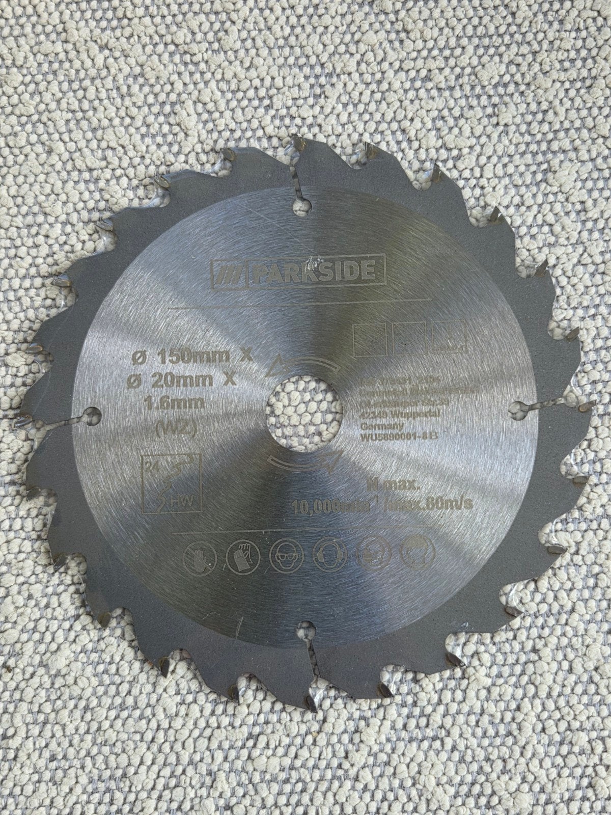 Nieuw Parkside Cirkelzaagblad 150mm x 20mm, Cirkelzaag, Nieuw, Ophalen of Verzenden, 30 tot 70 mm