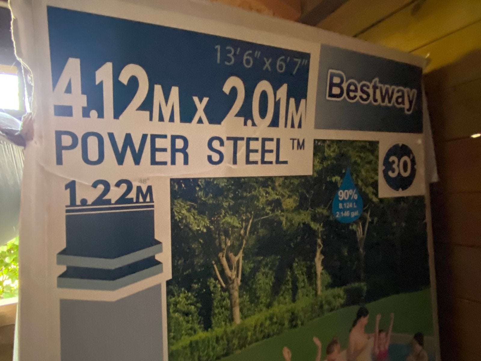 Bestway powersteel zwembad incl zandfilterpomp en dompelpomp, Gebruikt, 200 tot 300 cm, Rechthoekig, Ophalen
