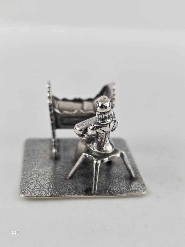 Zilveren miniatuur Moeder en kind                       Z205, Ophalen of Verzenden, Zilver