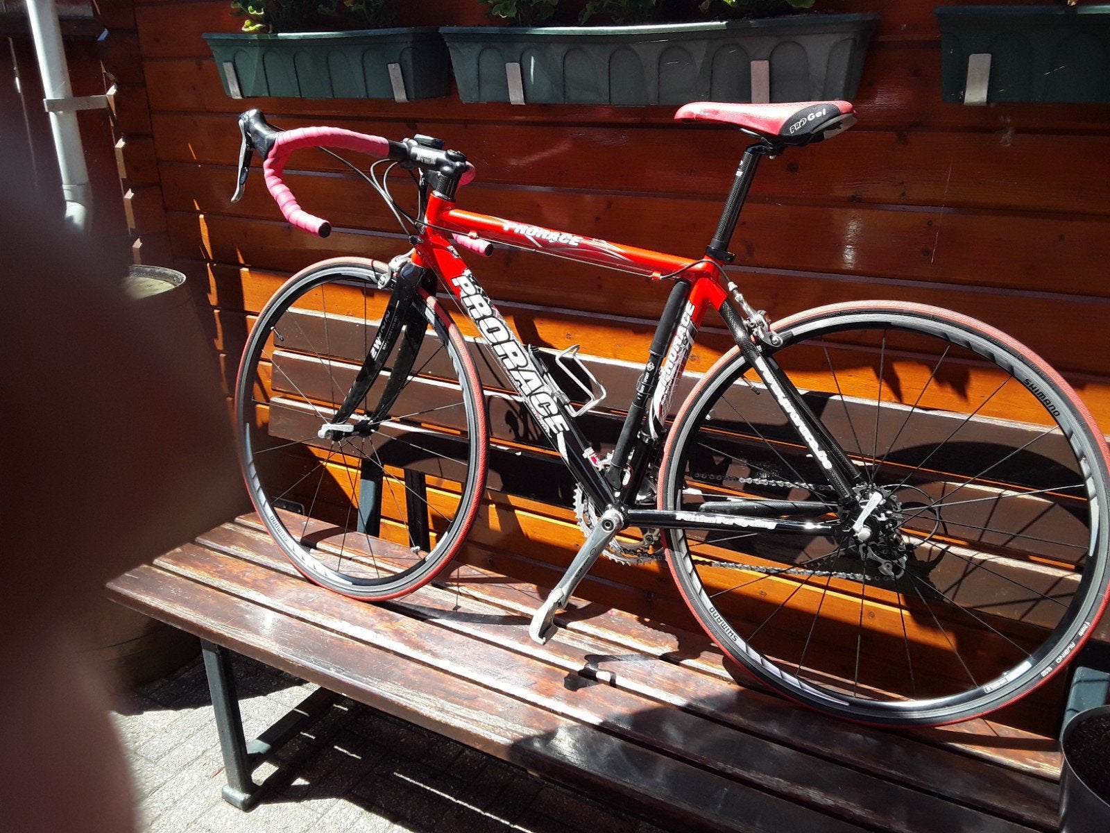 race fiets Prorace mt 53 rood/zwart, Overige merken, Aluminium, Ophalen of Verzenden, Zo goed als nieuw